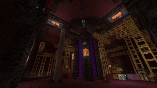 1.16 Nether Hub: Main room nearing completion